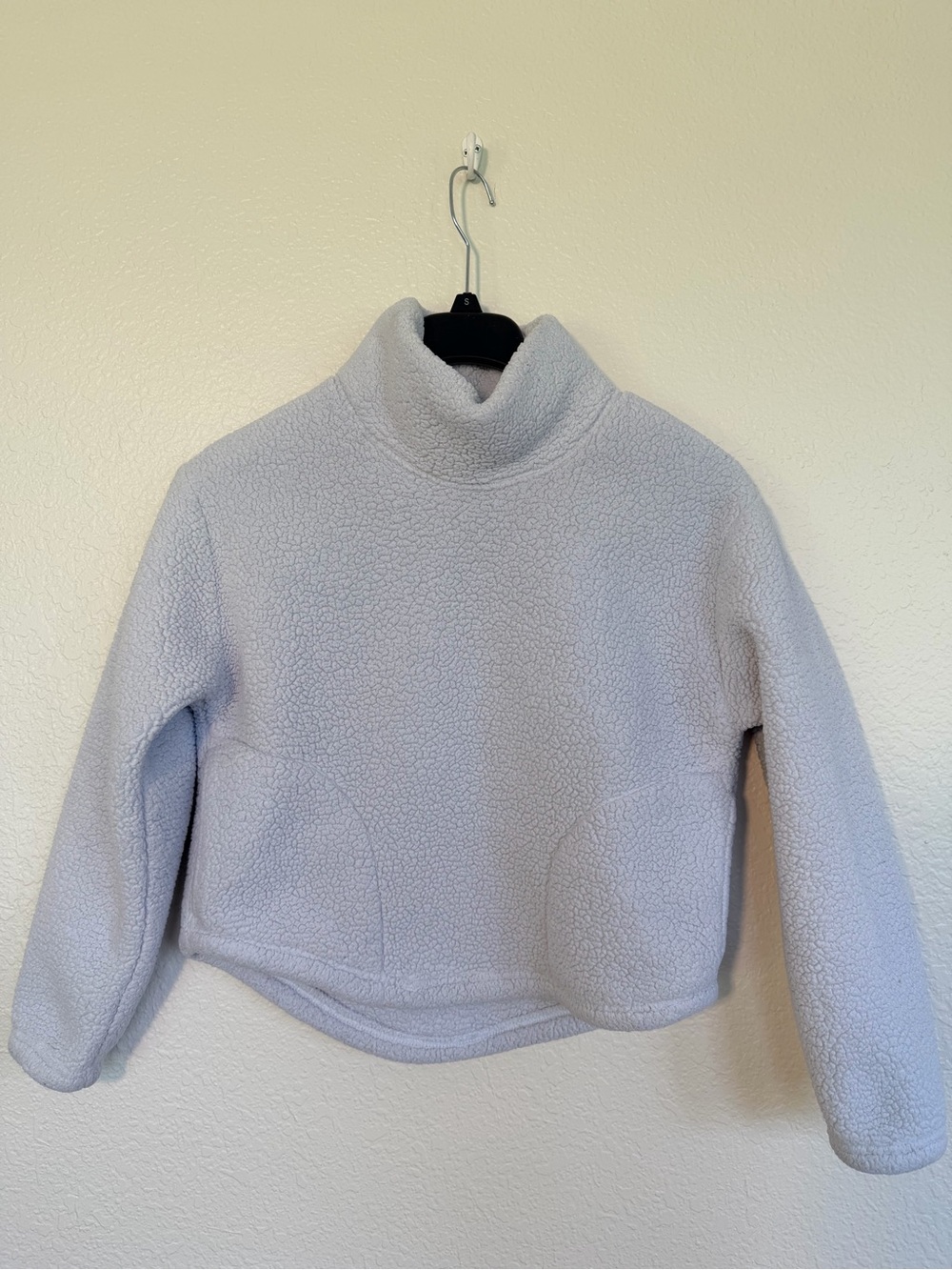 all in motion Light Blue Sherpa Turtleneck Crop Pullover